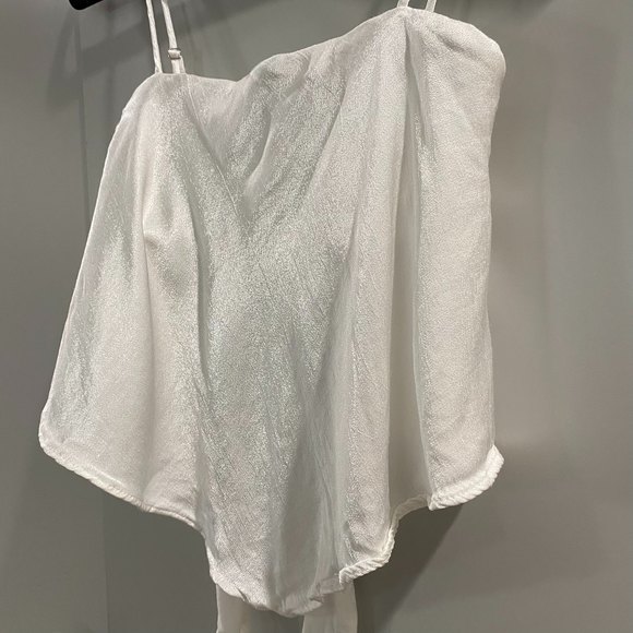 Zara Bandana Straight Neck Crop Top White Size XS - Picture 5 of 6